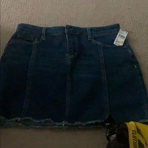 A jean skirt from Tillys!